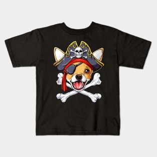 Chihuahua Pirate Skull Design Kids T-Shirt